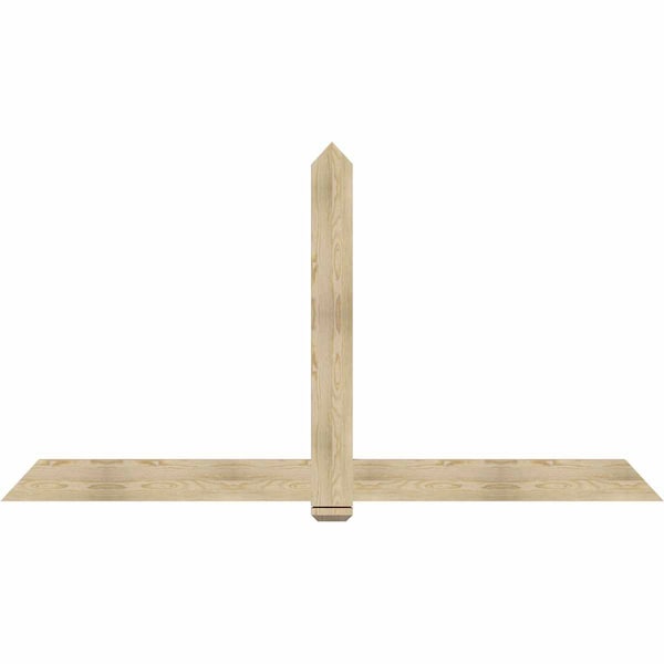 Ekena Millwork Eugene Rough Sawn Timber Gable Bracket, Douglas Fir, 96"W x 52"H x 2"D x 6"F, 13/12 Pitch GBW096X52X0206EUG00RDF - main